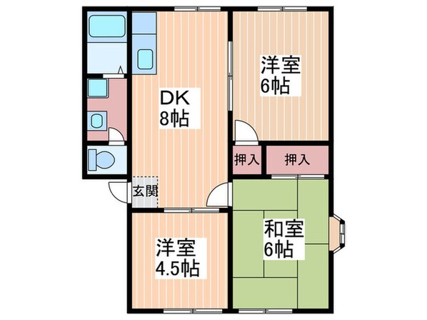 サンライフ西本の物件間取画像